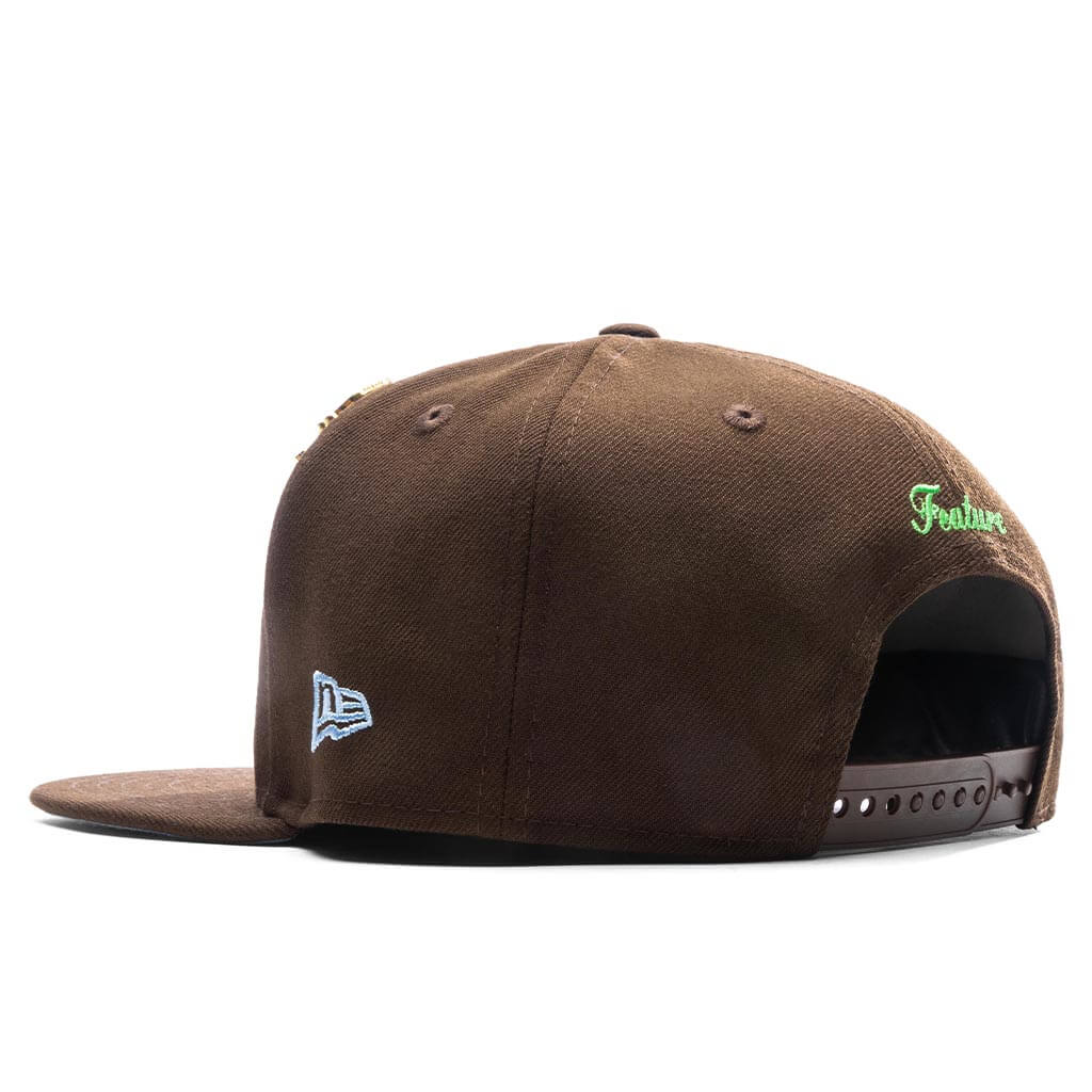Feature x New Era Old English Calabasas Snapback Brown Sky
