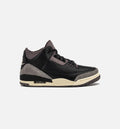 Air Jordan 3 x A Ma Maniére Black and Flat Pewter Womens Lifestyle Shoe Black Black Flat Pewter Violet Ore Limit One Per Customer