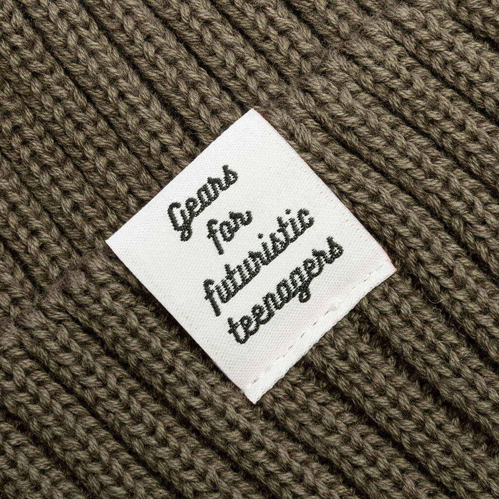 Cotton Rib Beanie Olive Drab