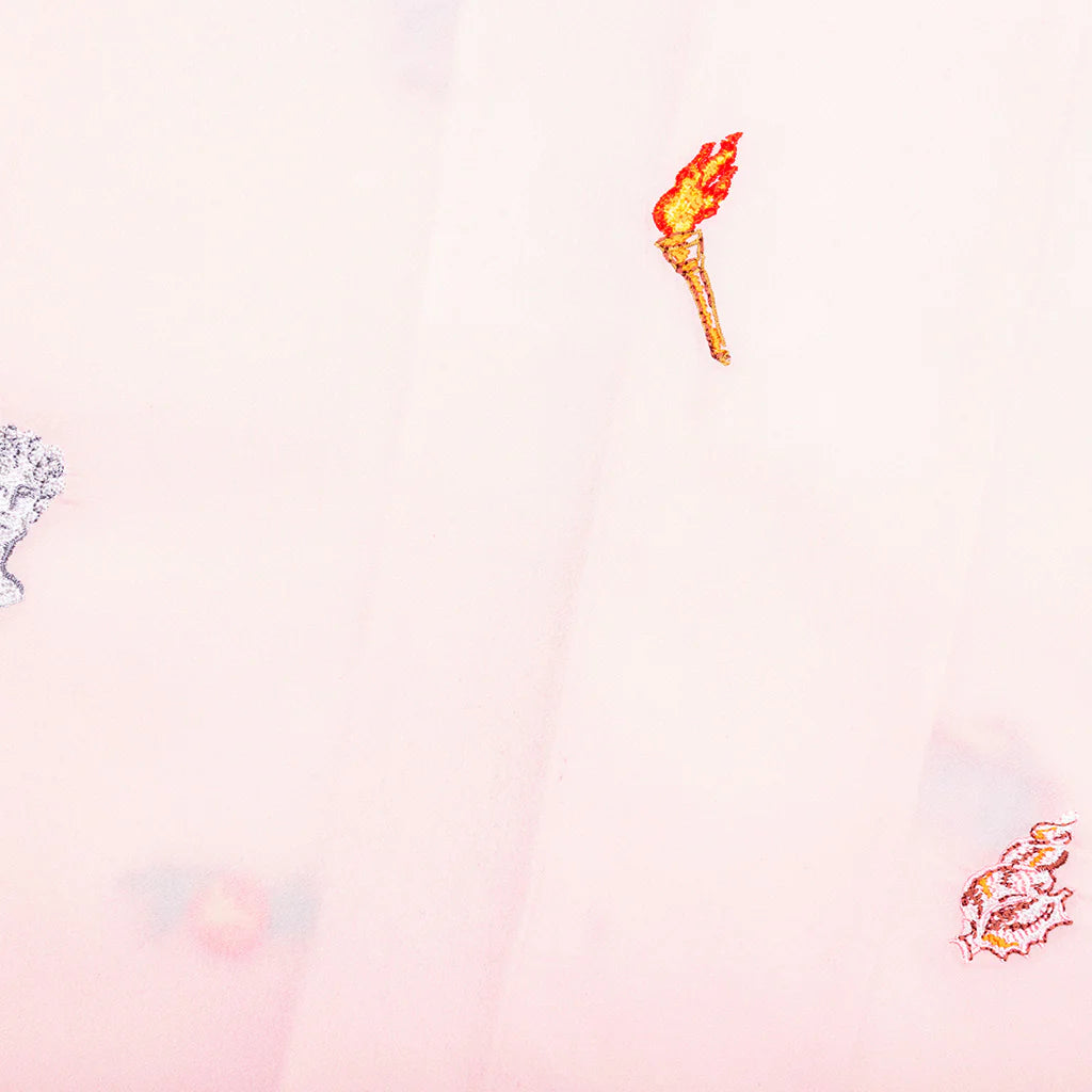 Embroidery Motifs Logo S S Shirt Light Pink