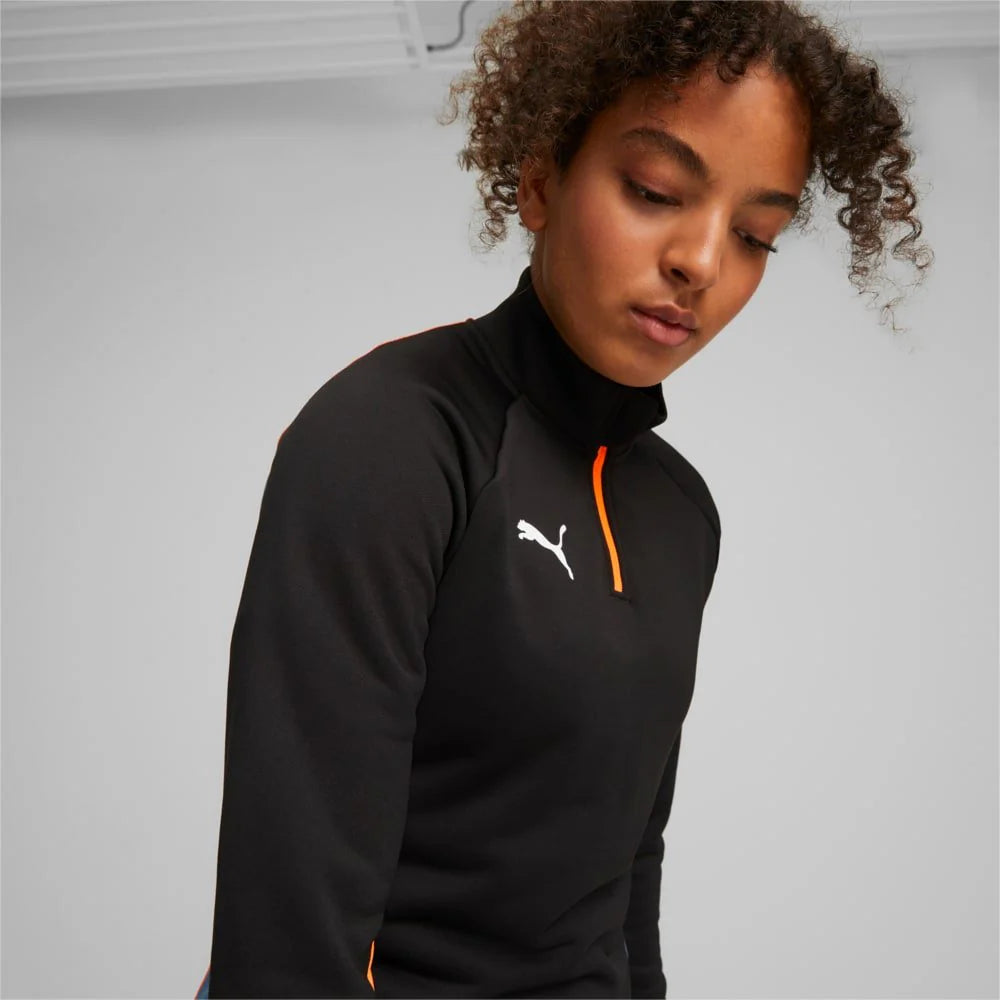 PUMA Womens Individualblaze 1 4 Zip Training Top Black