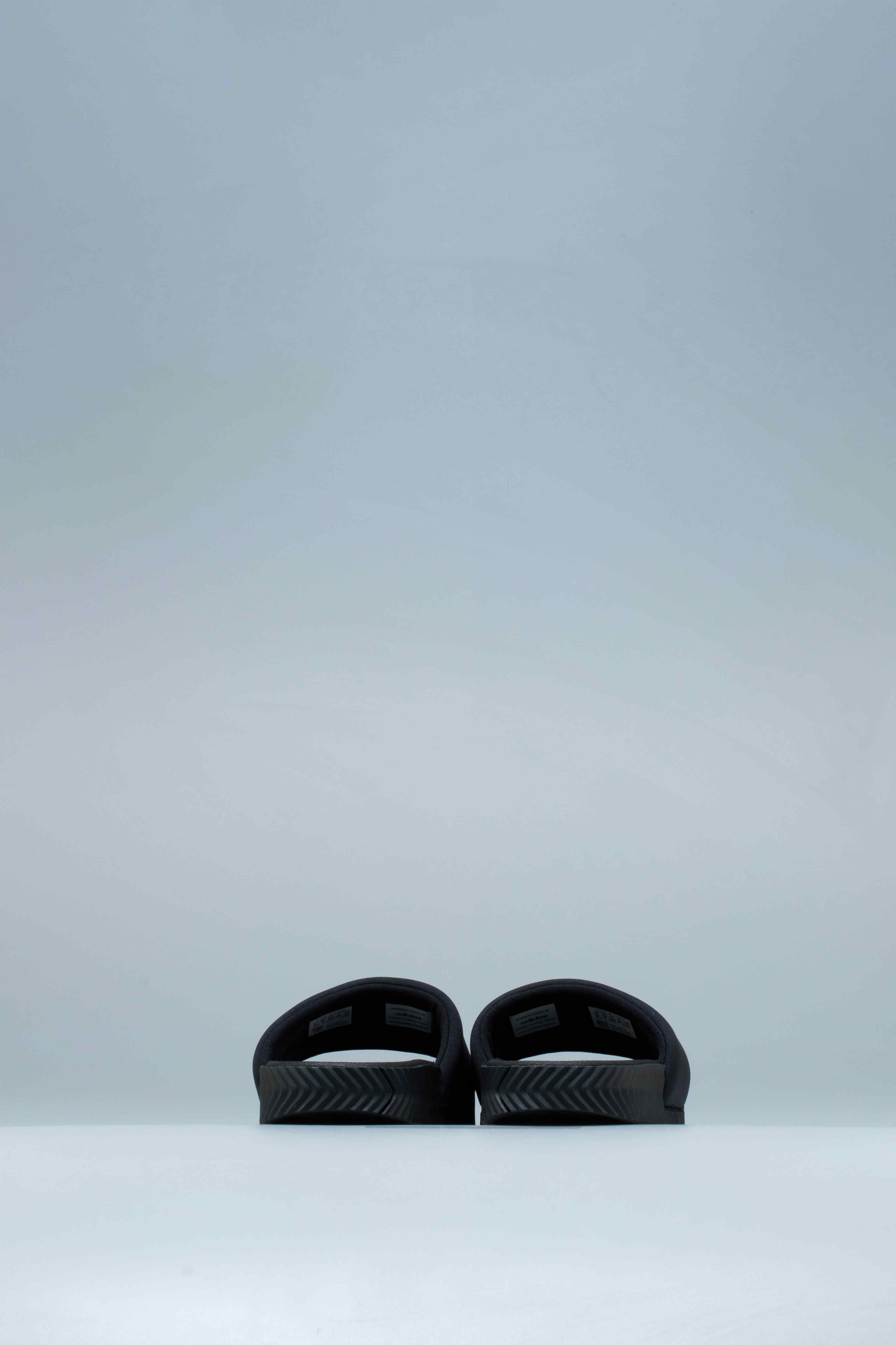 adidas by Alexander Wang Black Adilette Lycra Men Slides Black White