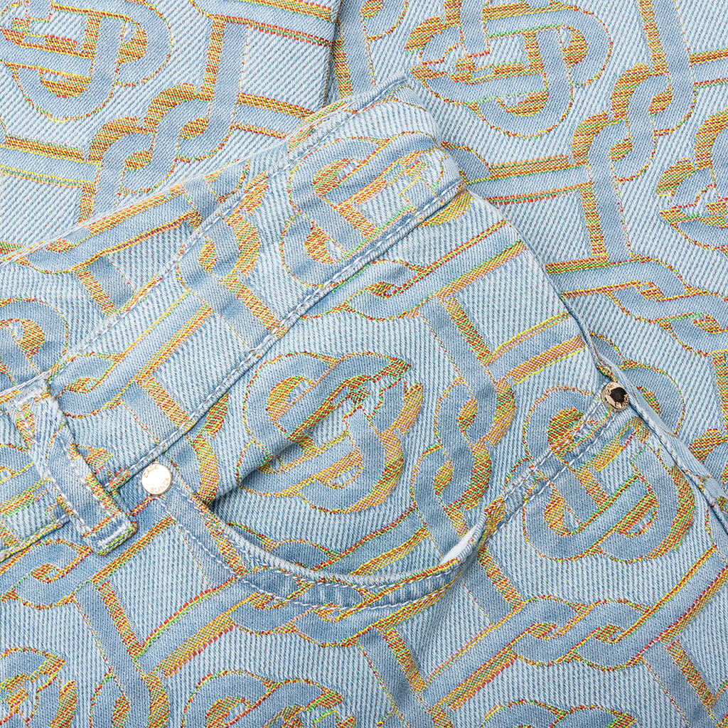 Monogram Denim Pants Blue