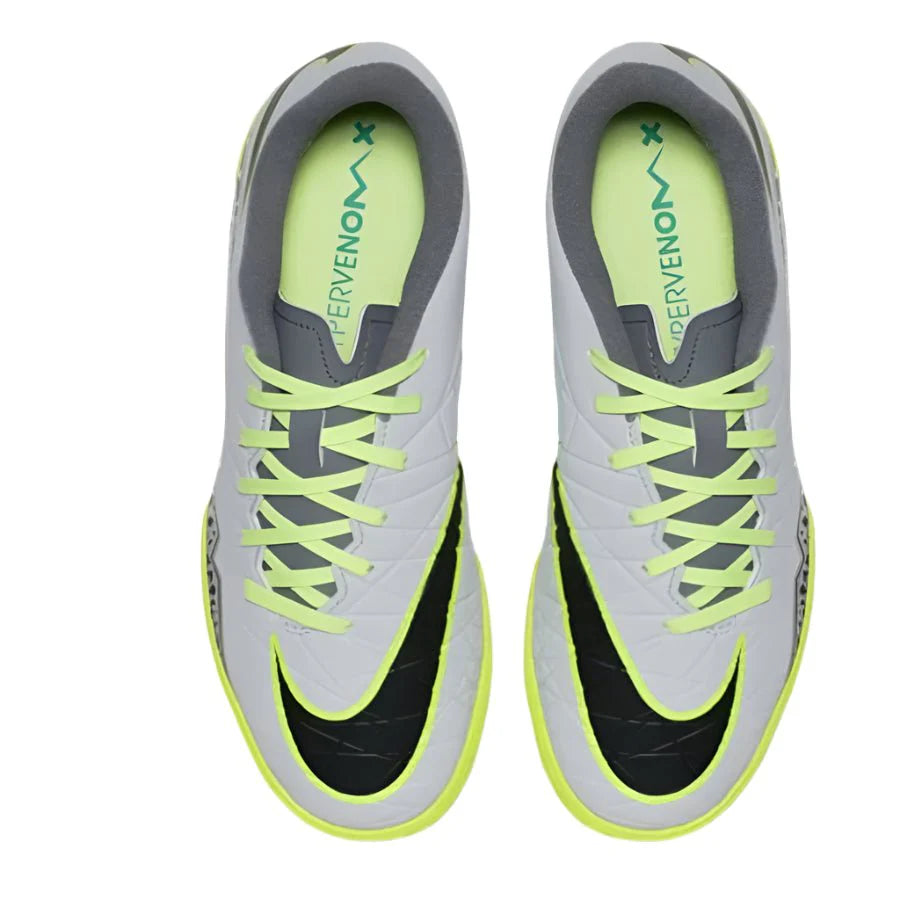 Nike JR HyperVenom Phelon II IC Indoor Shoes Pure Platinum Black Green