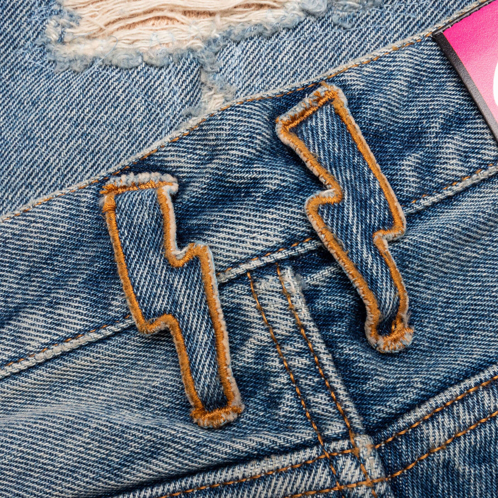 Super Distressed Denim Blue Wash