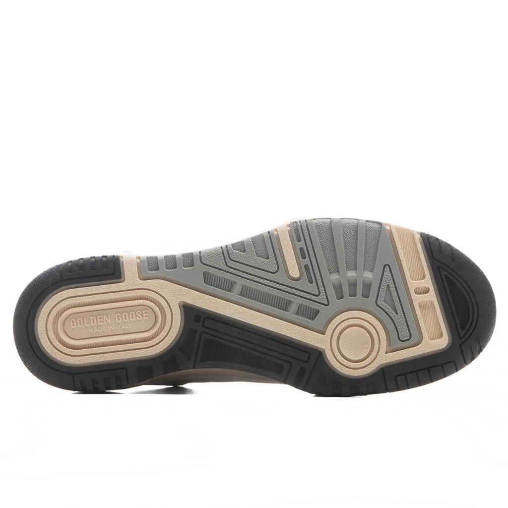 Womens Forty2 White Black Beige