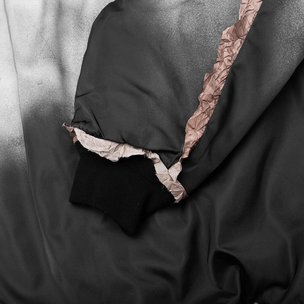 Ocari Nylon Bomber Jacket Faded Black