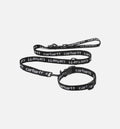 Script Dog Leash Collar Black