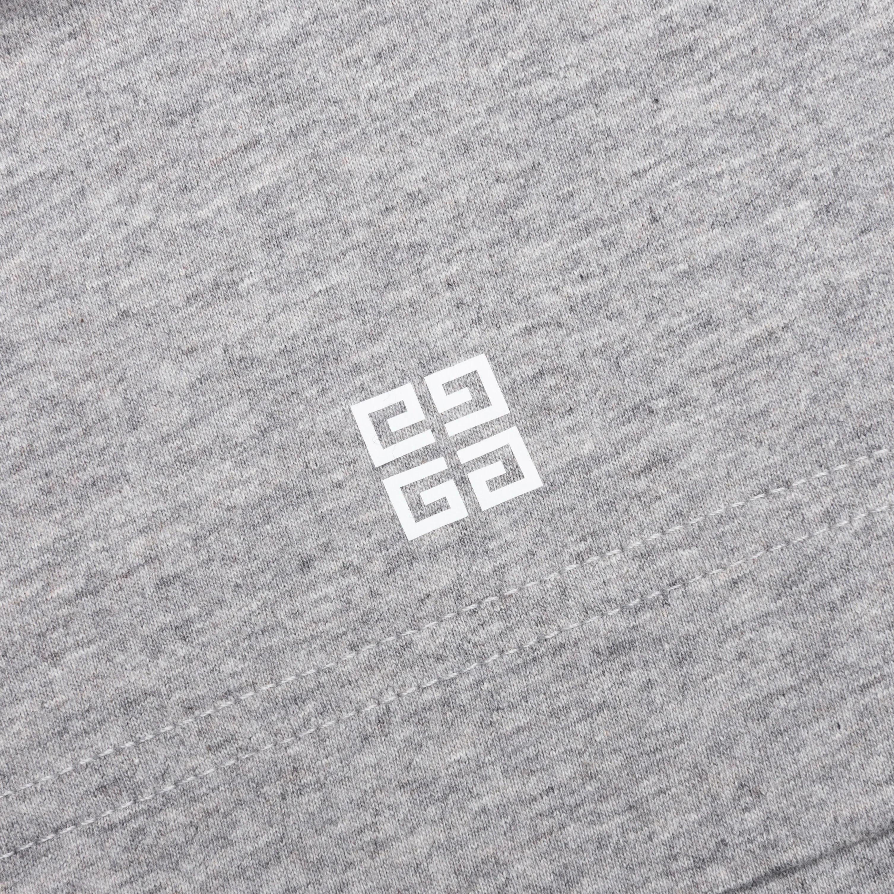 GVCY Floral Printed Crewneck T Shirt Light Grey Melange