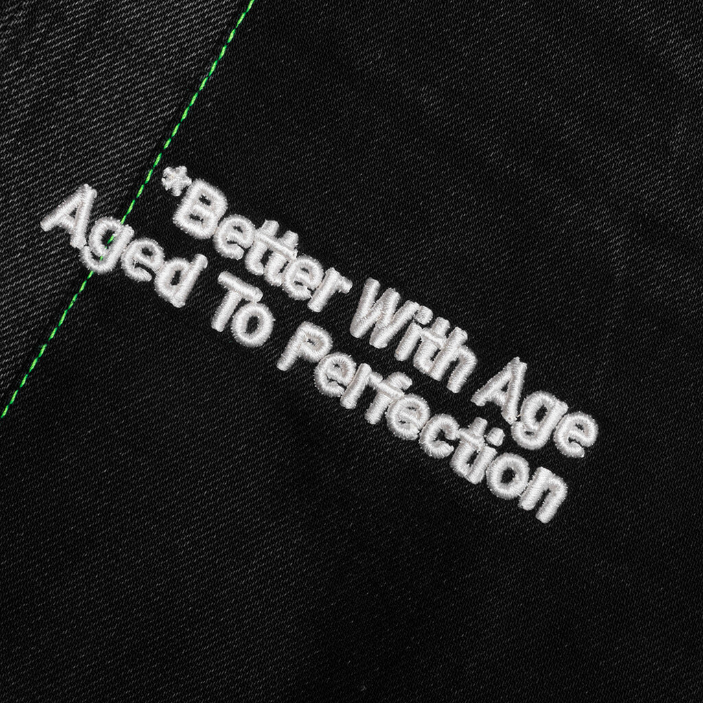 Monroe Triple Wide Denim Trouser Black