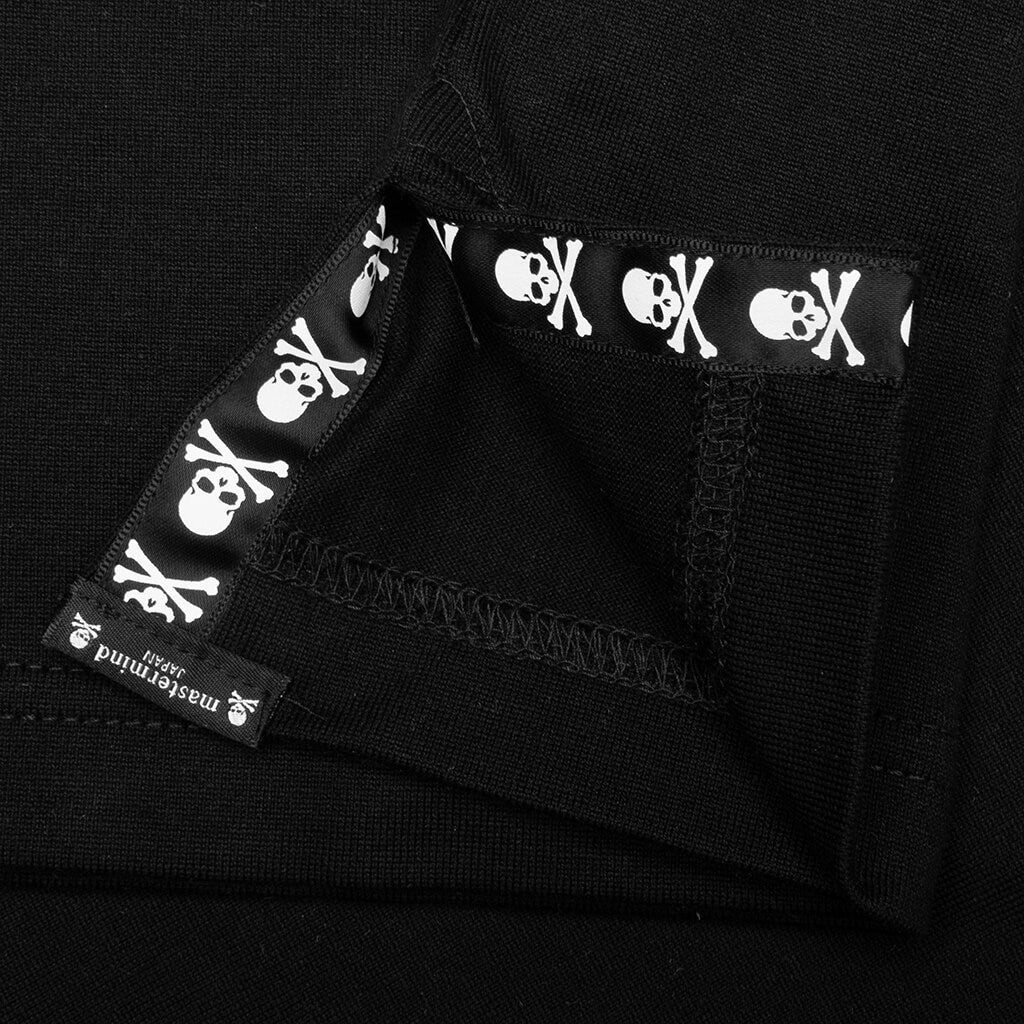 69 Distressed Patch Half Sleeve Tee Black