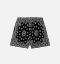 Screenprinted Paisley Two Tone Mens Short Black White