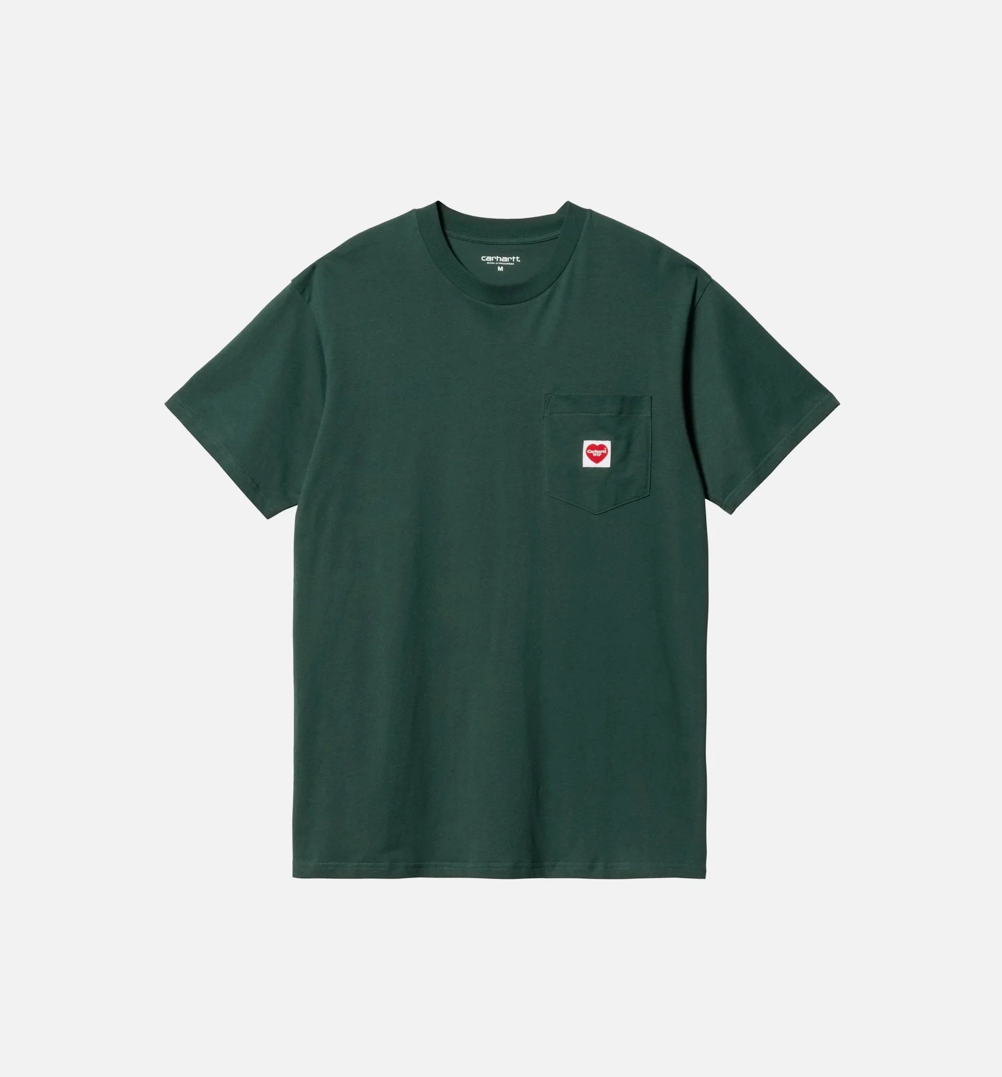 Loose Fit Heavyweight Mens Short Sleeve Shirt Green