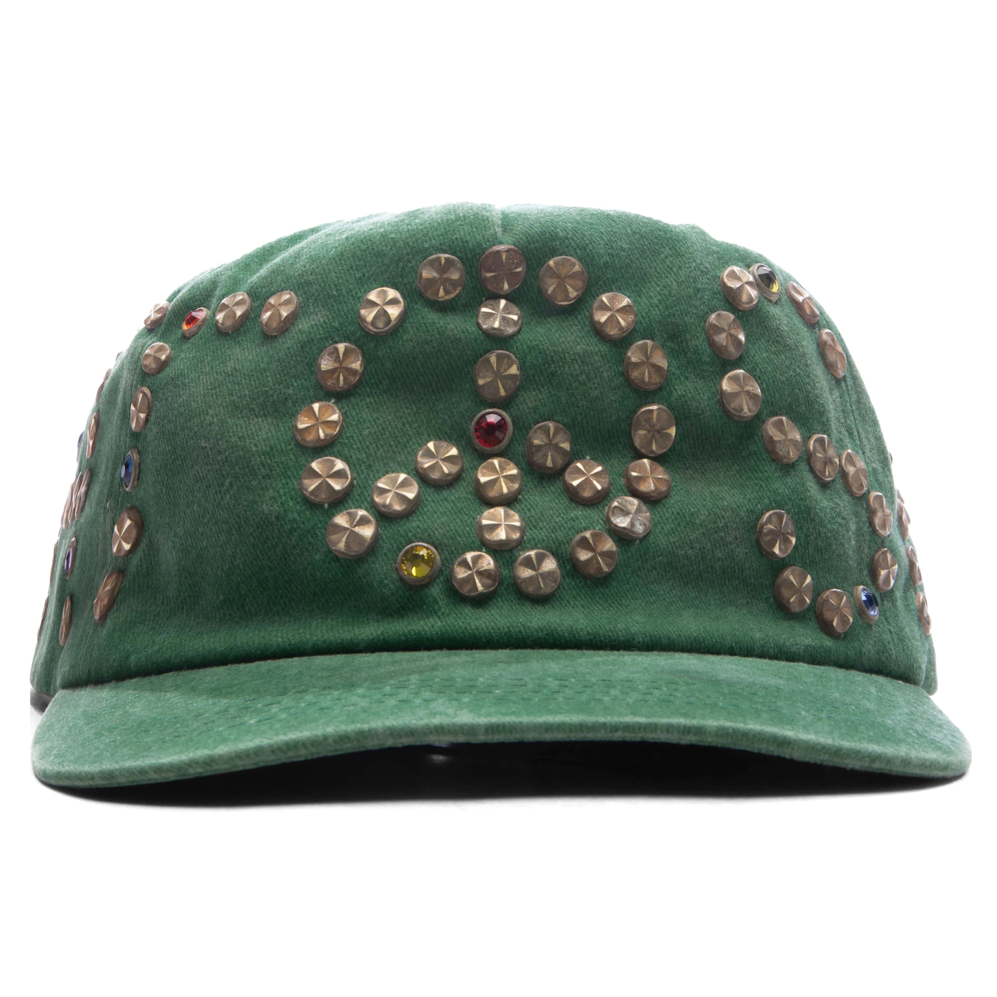 Studded Wrap Around Hat Green