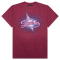 Shimmer Tee Maroon