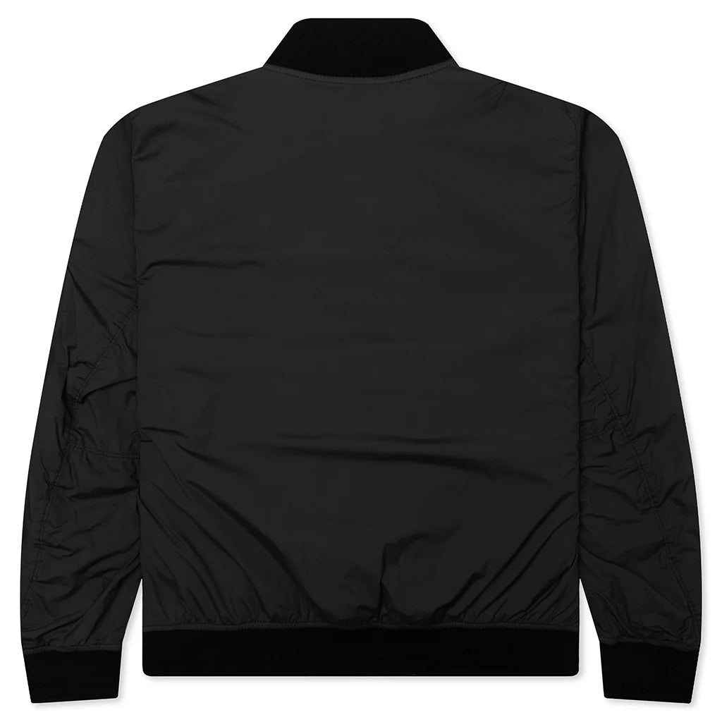 Skin Touch Nylon Bomber Jacket Charcoal