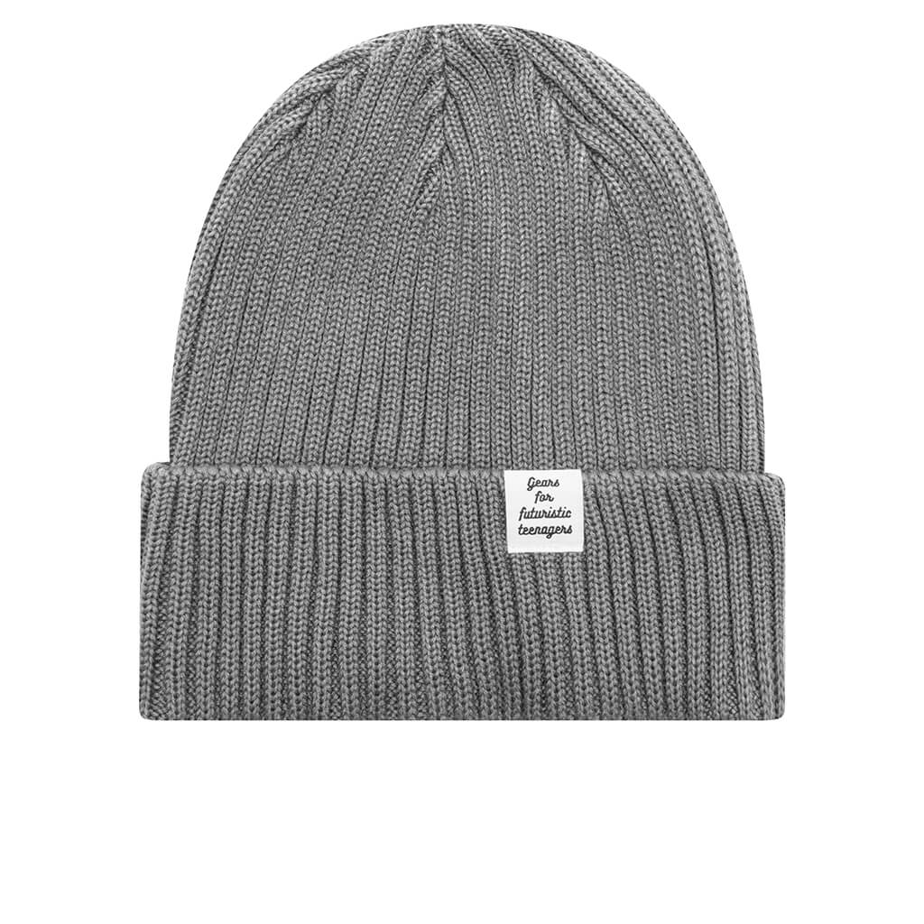 Cotton Rib Beanie Grey