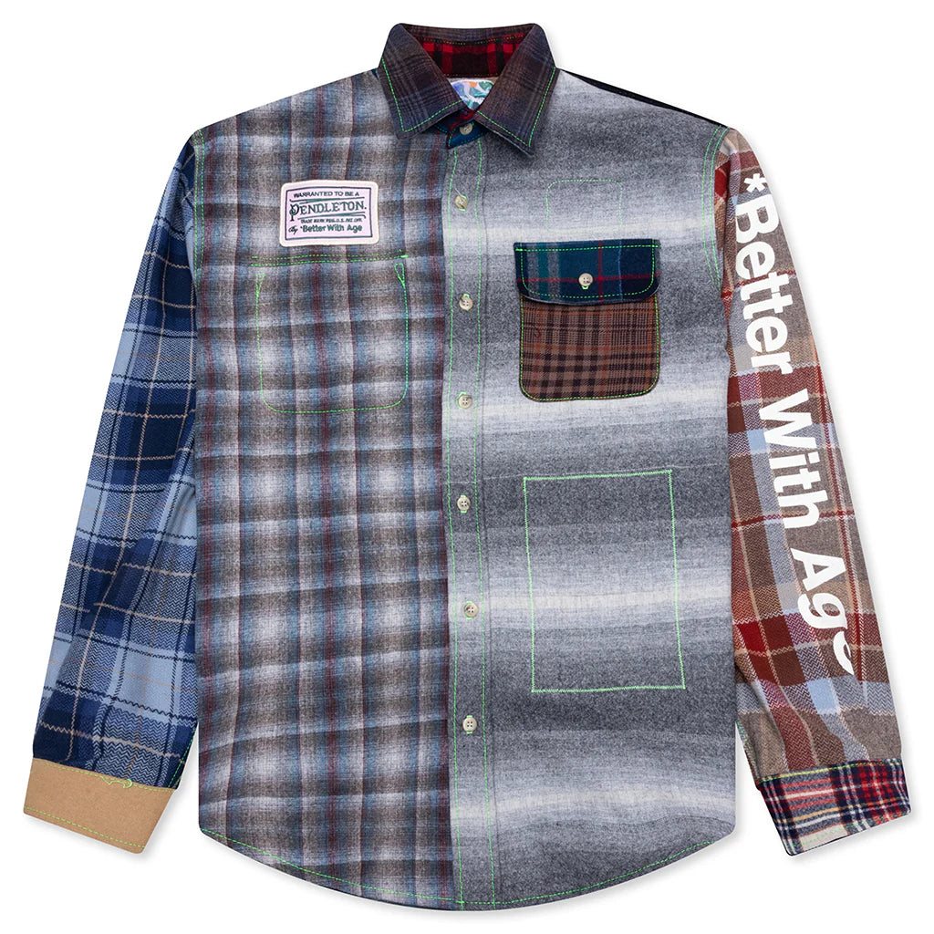 Better with Age x Pendleton Whitney Reversible Flannel Overshirt Multi