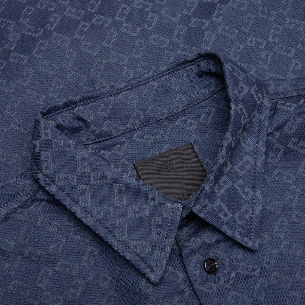 Shiny Monogram 72 Denim Shirt Grey Blue