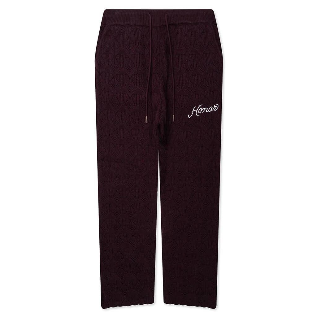 Cable Knit Pant Berry