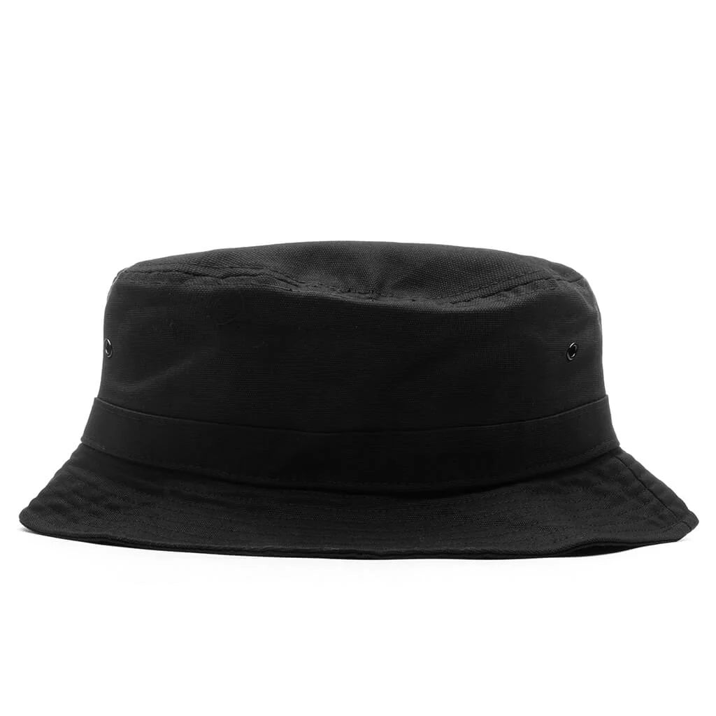 Script Bucket Hat Black White