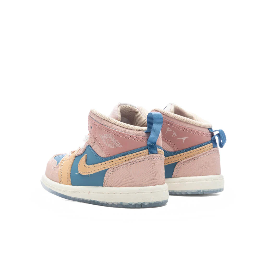 Jordan 1 Mid SS TD Zen Aegean Storm Hemp Pink Oxford