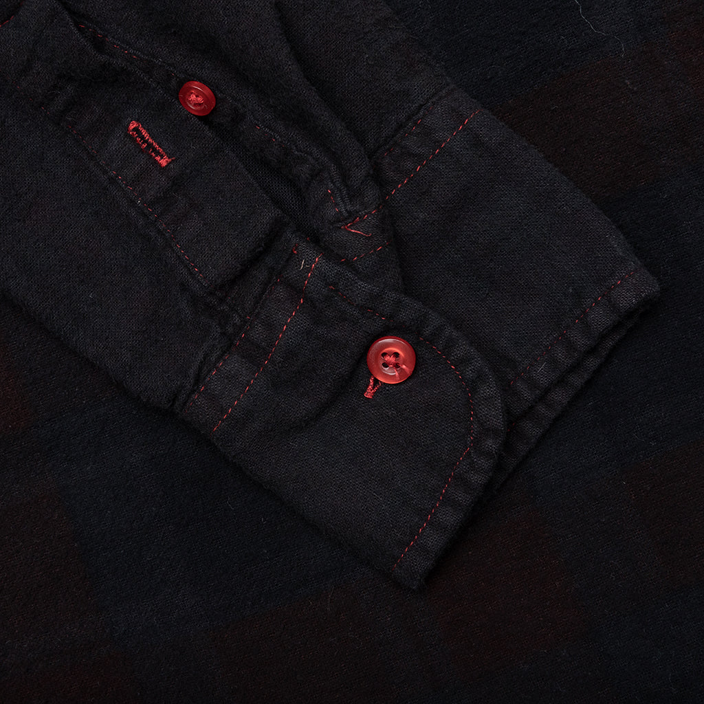 Over Dye 7 Cuts Wide Shirt Black