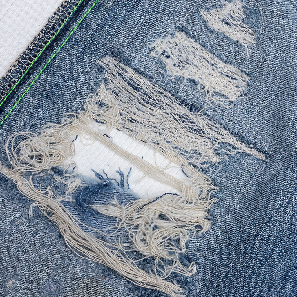 Franklin Denim Sweatpants Indigo White