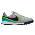 Nike JR Tiempox Legend VI TF Turf Soccer Cleats Grey Black Jade