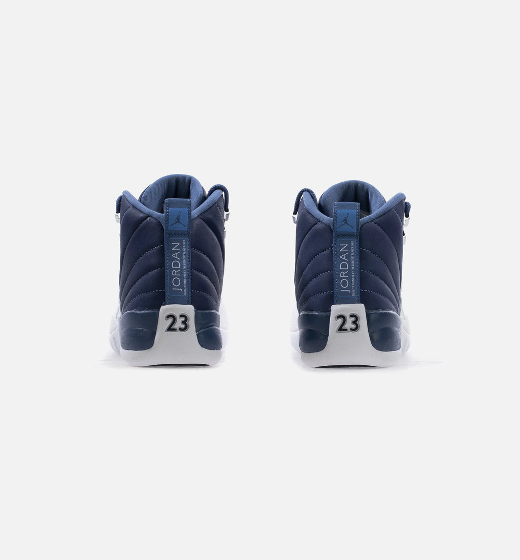 Air Jordan 12 Retro Indigo Grade School Lifestyle Shoe Blue Indigo White