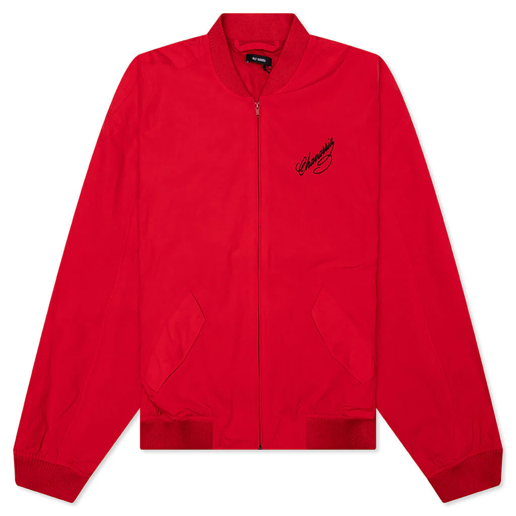 Bomber Track Jacket Red