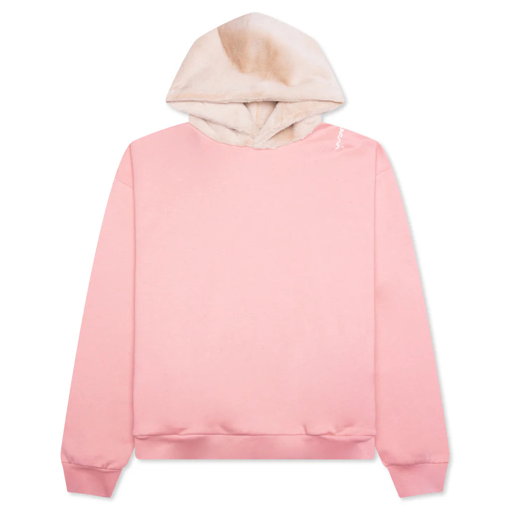 Faux Fur Hood Sweatshirt UTC269 Antique Rose