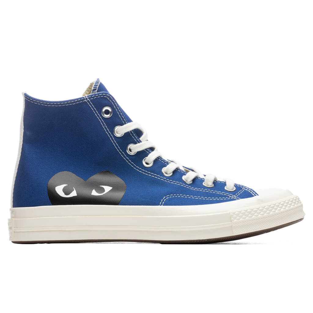 Converse x Comme Des Garcons PLAY All Star Chuck 70 Hi Blue