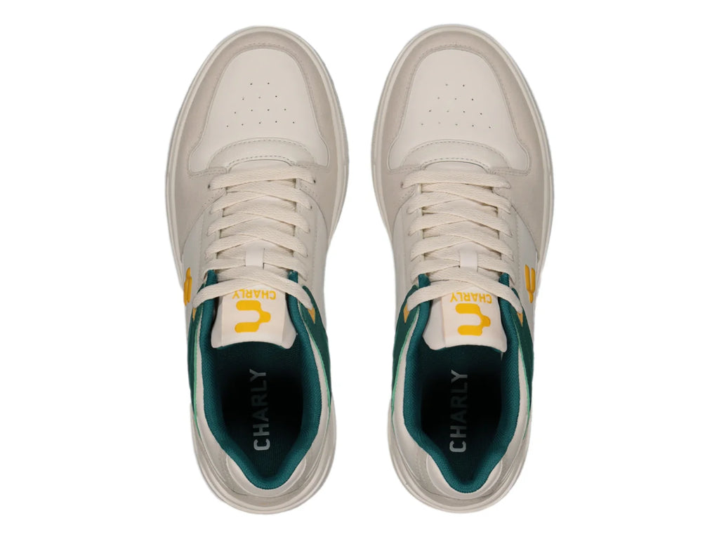 Tenis Charly Beige y Verde para Hombre