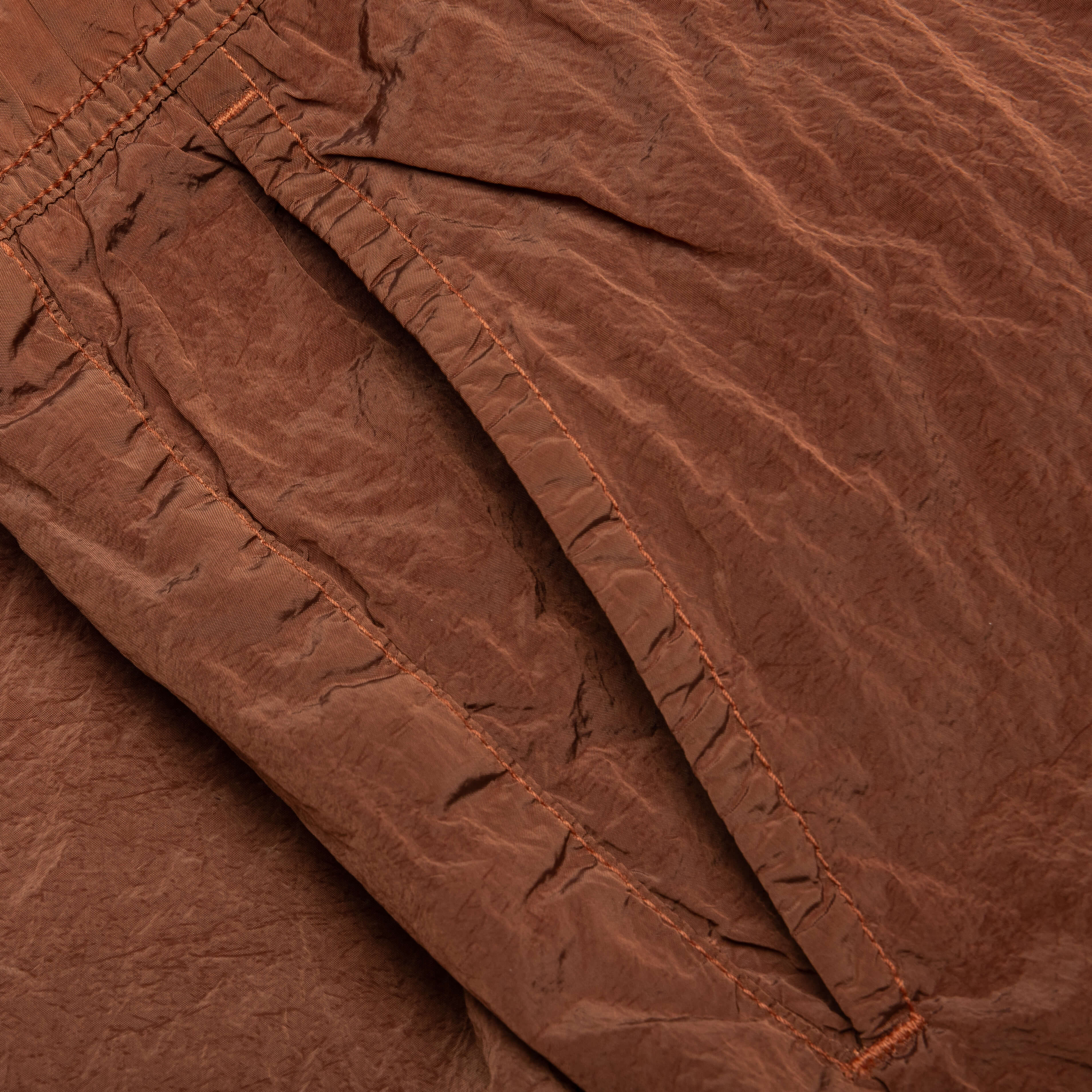 Nylon Metal Regular Fit Shorts Rust