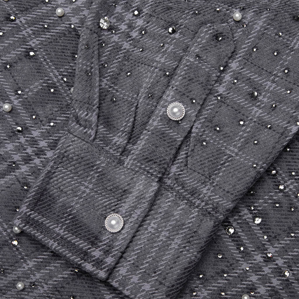 20K Pearl Diamond Shirt Black Gray
