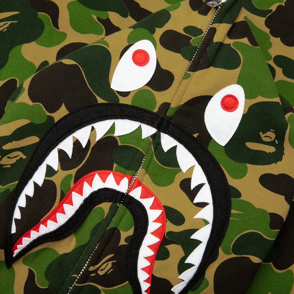 ABC Camo 2nd Shark Full Zip Hoodie Green