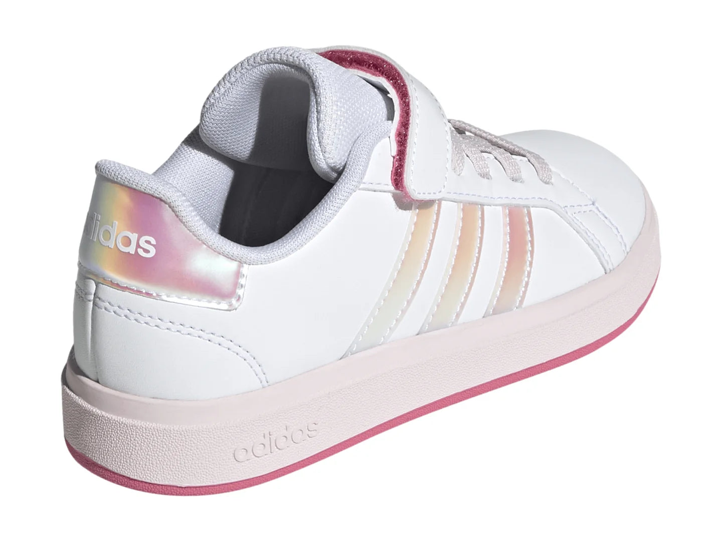 Tenis Adidas Grand Court 20 Blanco y Rosa para Niña