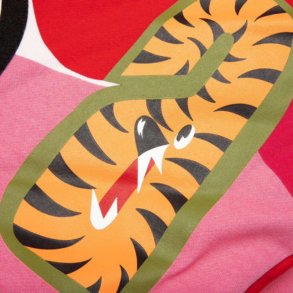 Mega ABC Camo Double Shark Relaxed Fit Full Zip Hoodie Pink