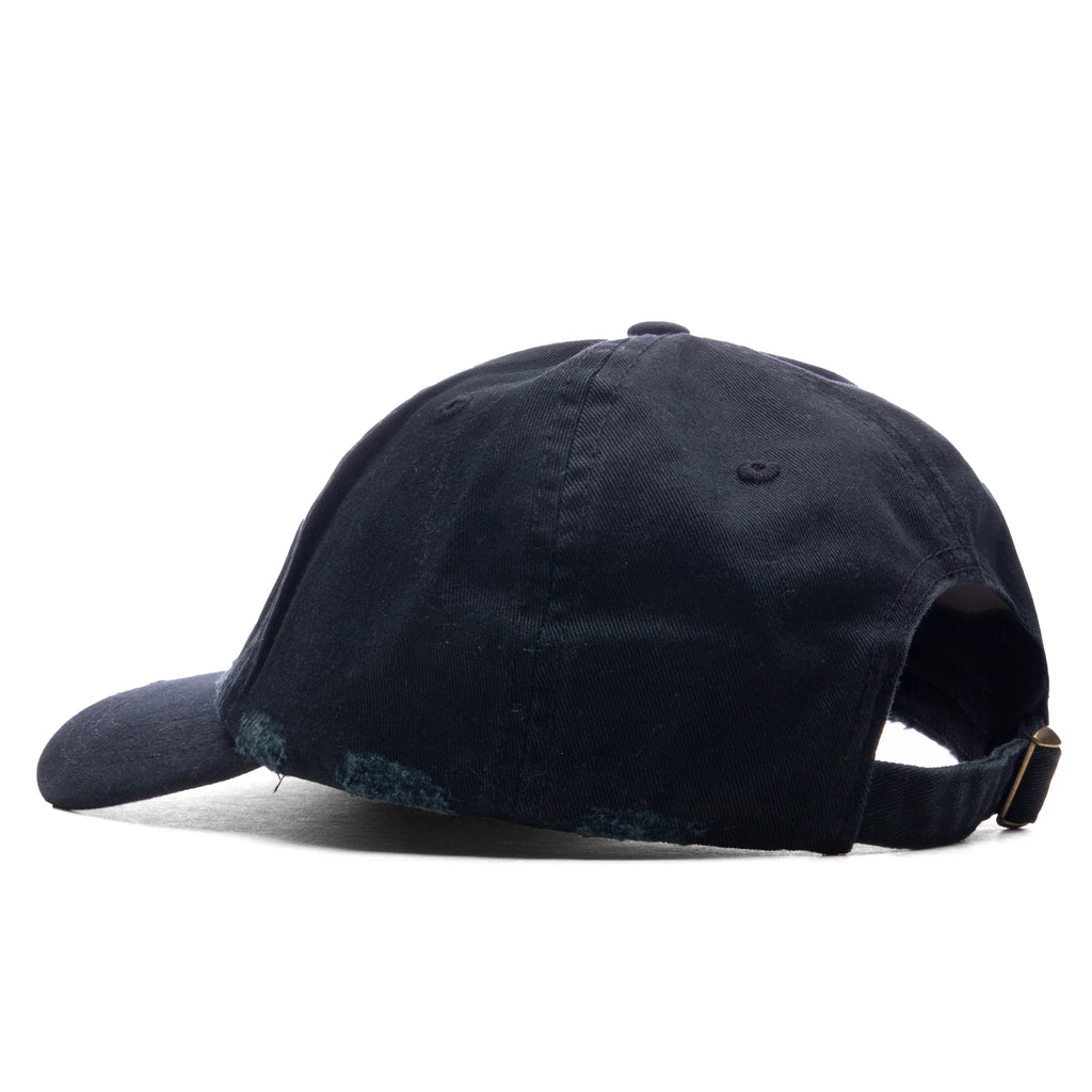 Wordmark Distressed Dad Hat Black