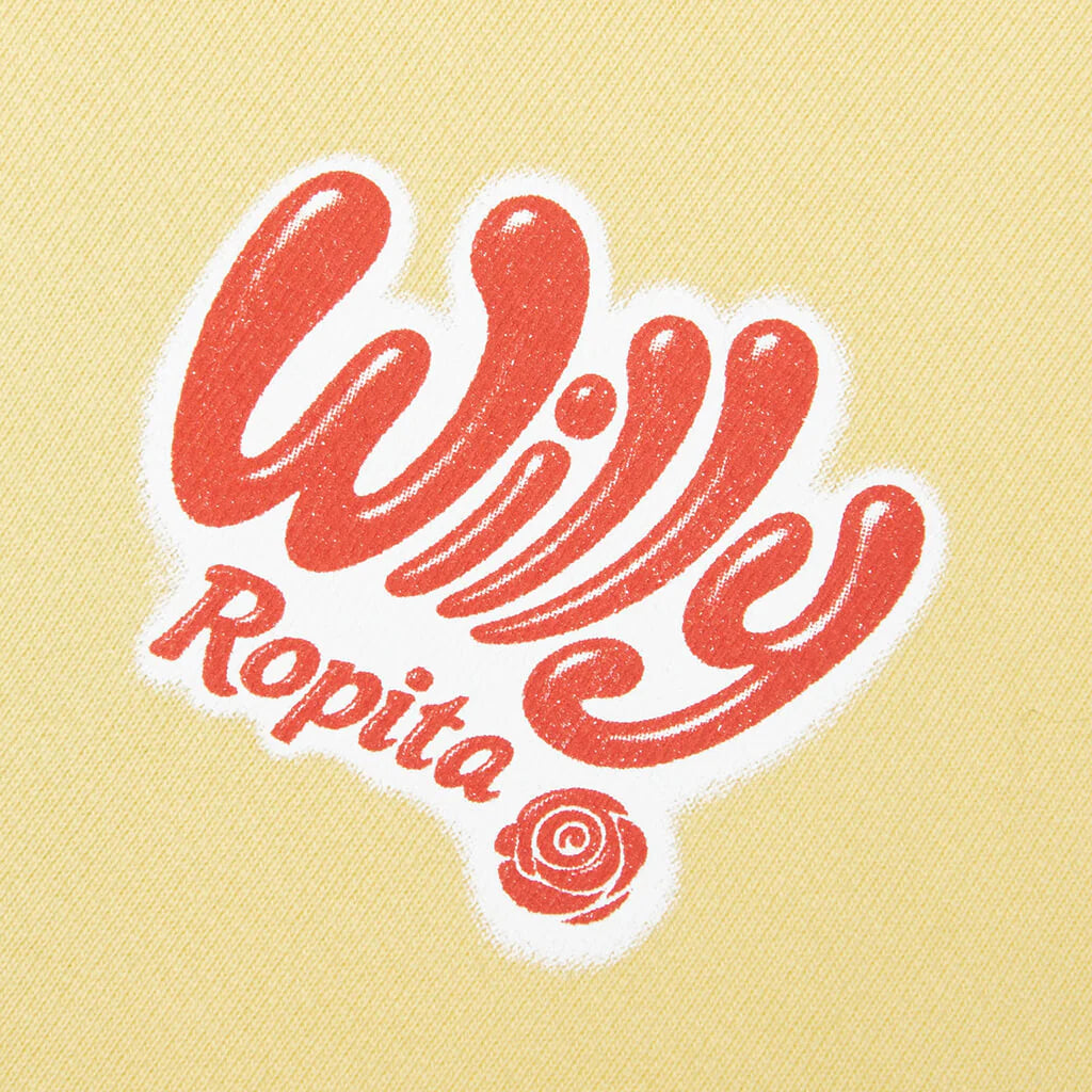 Willy Ropita Shrunken Zip Hoodie Pale Banana