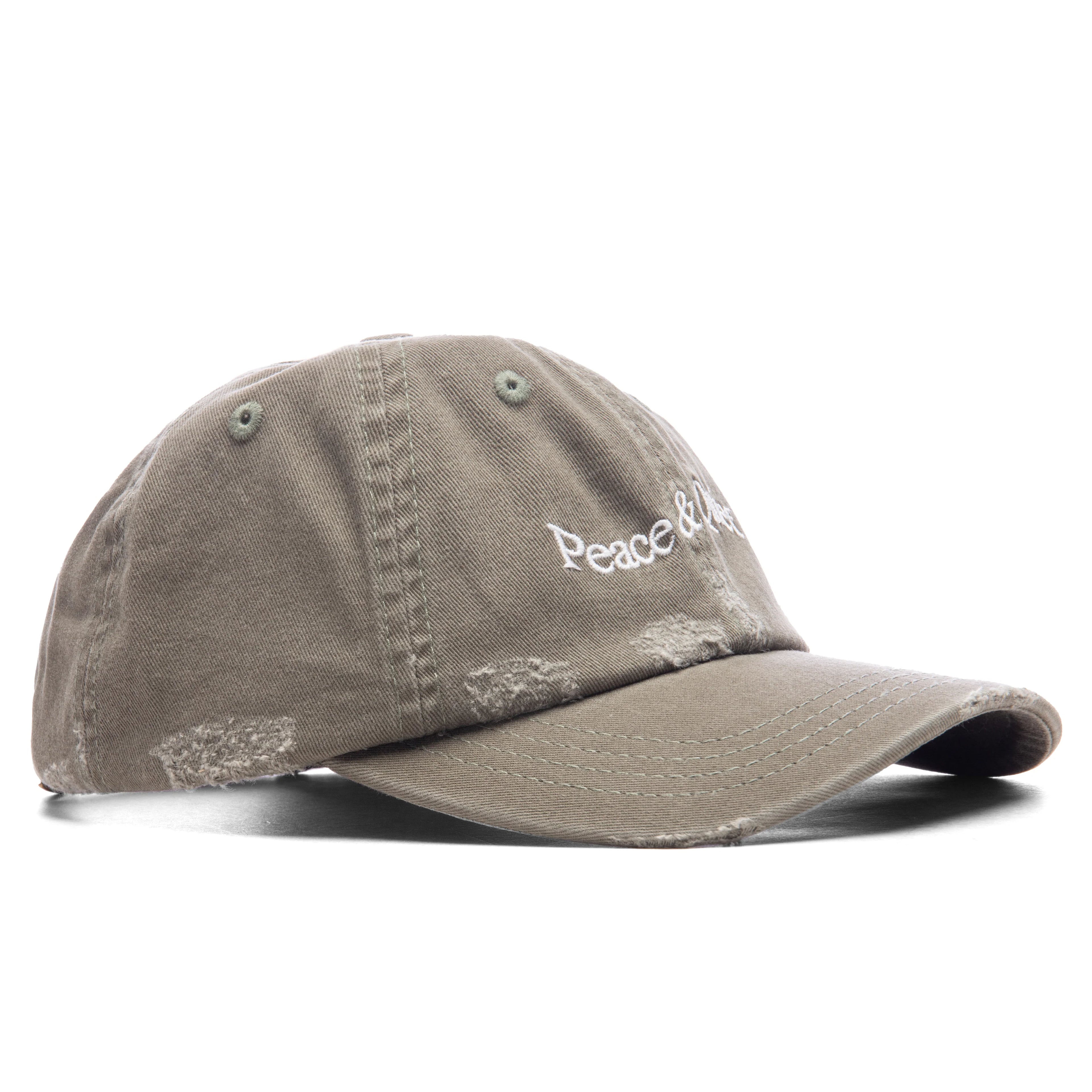 Wordmark Distressed Dad Hat Olive