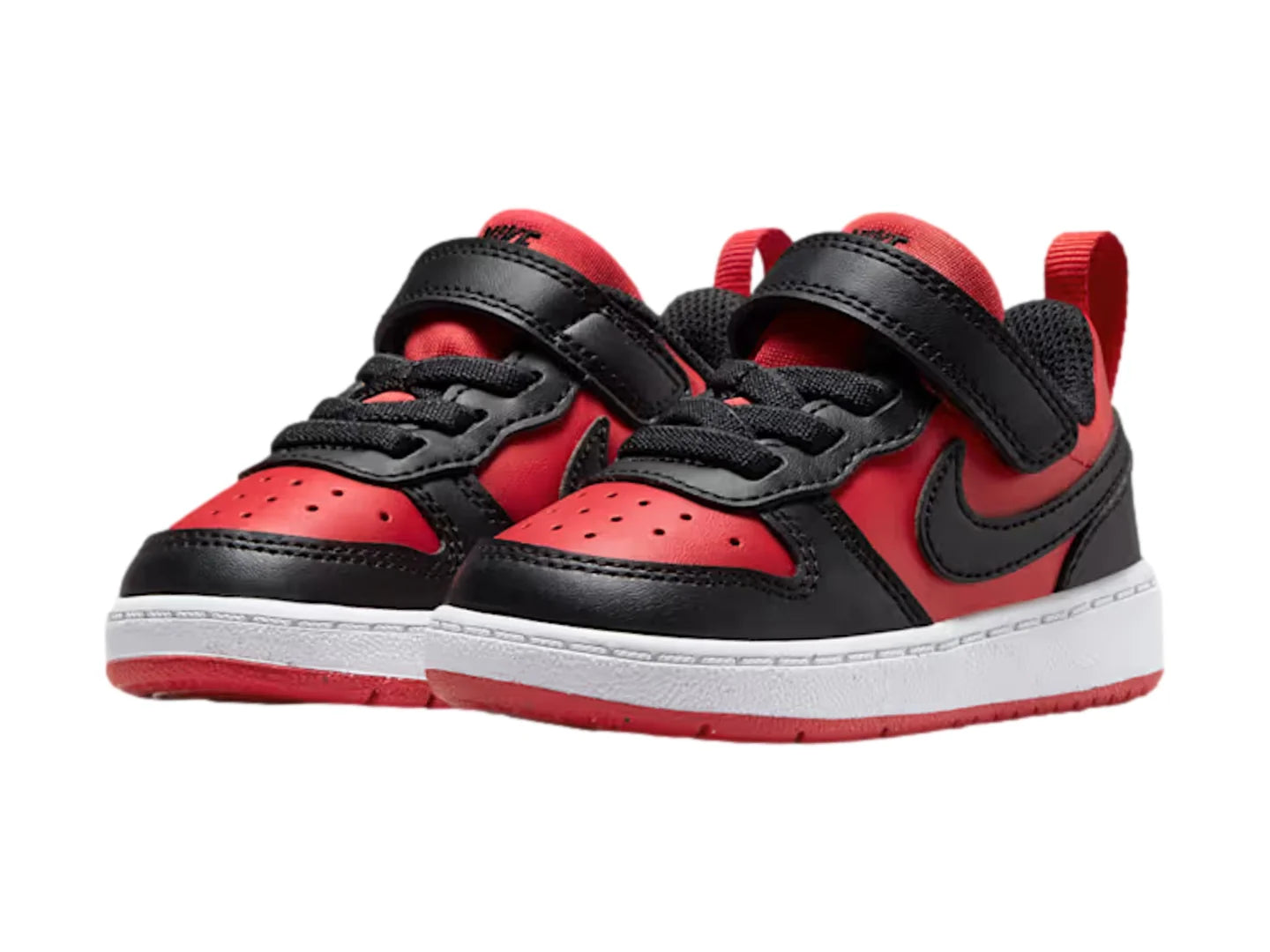 Tenis Nike Court Borough Low Recraft Rojo y Negro para Niño