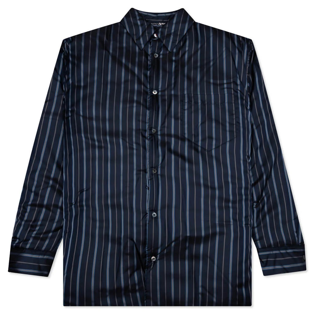 Padded Shirt Navy Stripe