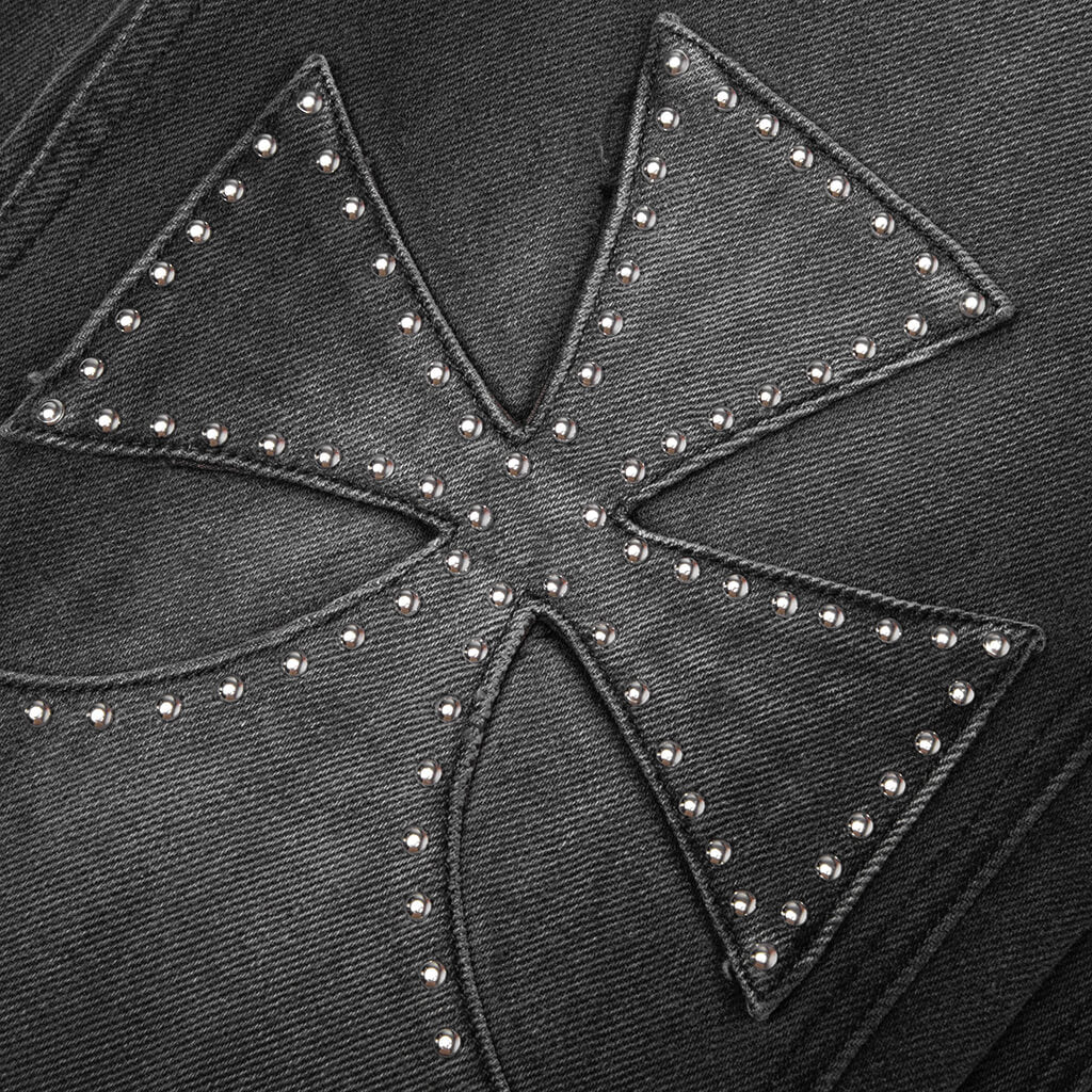 Studded Chopper Carpenter Pant Vintage Black