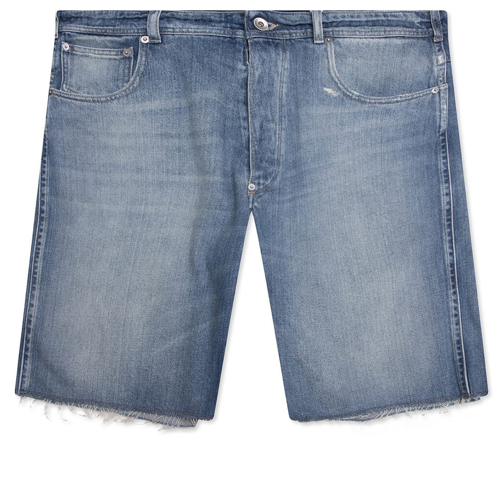 Stud Denim Shorts Light Blue