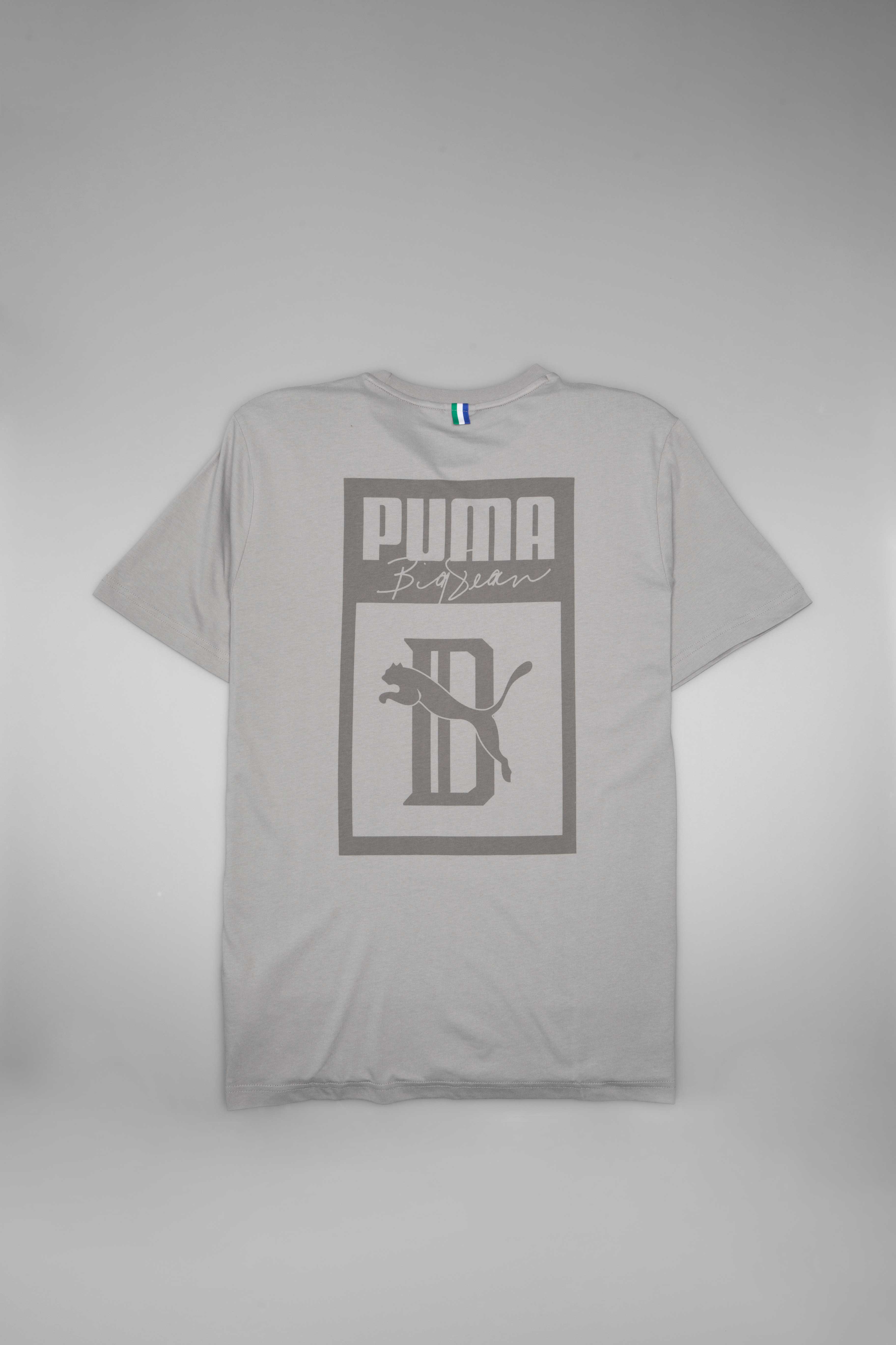 Puma X Big Sean Collection Mens Logo T Shirt Grey Grey