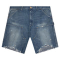 Double Knee Shorts Blue
