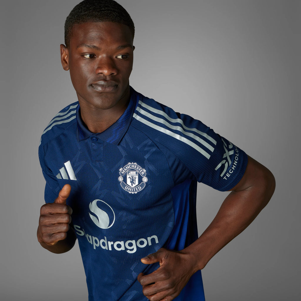 adidas Manchester United Away Authentic Mens Soccer Jersey 24 25 Night Indigo White