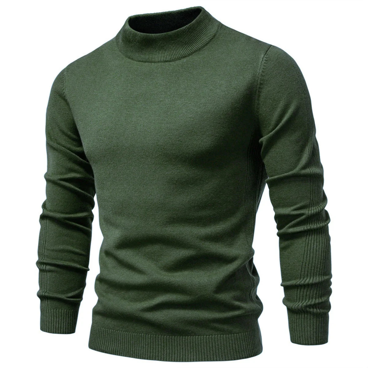 Mens Mockneck Pullover Sweater